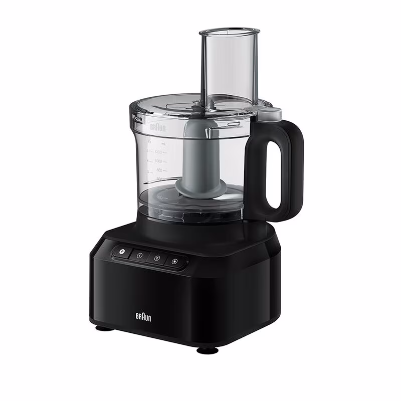 Braun PureEase Food Processor, Black, 800 Watt