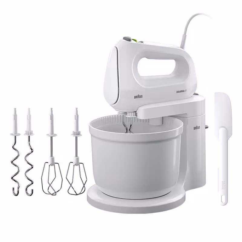 Braun Hand Mixer, Stainless Steel, White, 400 Watt