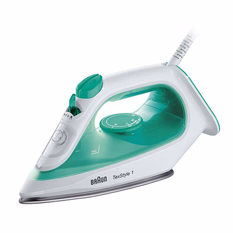 Braun TexStyle 1 Steam Iron, Green / White, 2000 Watt
