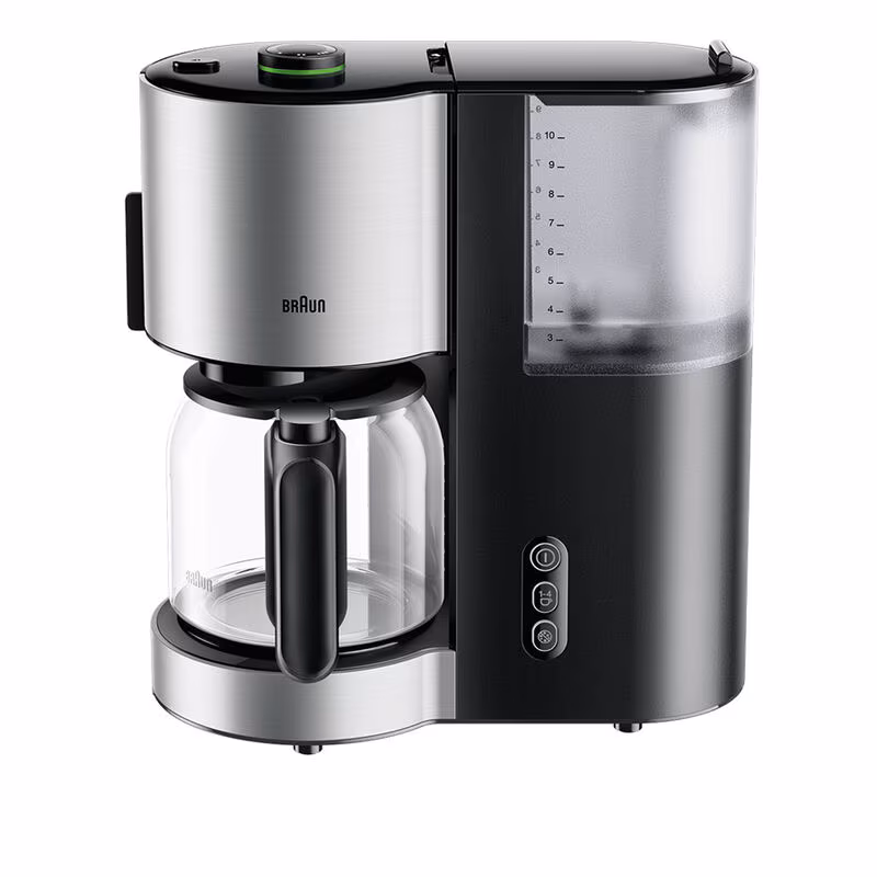 Braun ID Collection Coffee maker, Stainless steel, Black, 1000 Watt