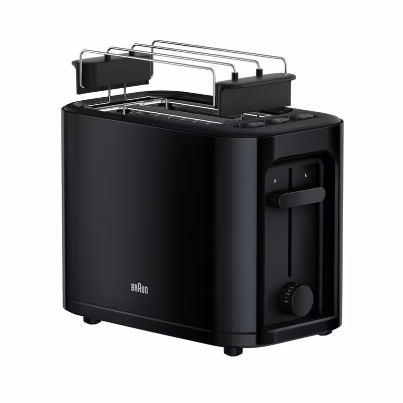 Braun PurEase Toaster, Black, 1000 Watt