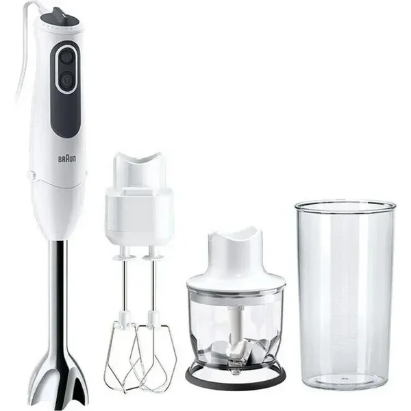 Braun MultiQuick 3 Vario Hand Blender, White/Charcoal grey, 750 Watt