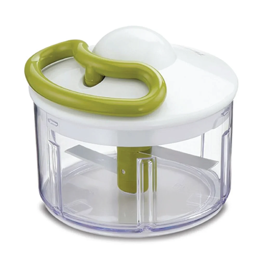 Tefal Manual Food chopper 500ml, Stainless Steel Blades, White/Dark Citronnelle