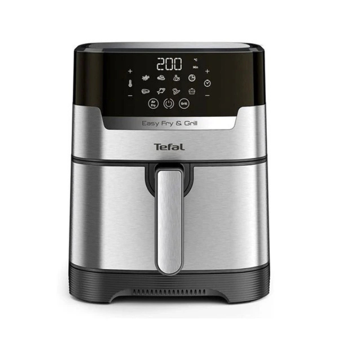 Tefal Easy Fry and Grill Deluxe Hot Air Fryer, 2-in-1 Stainless Steel 1550 W