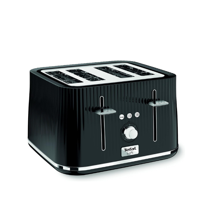 Tefal Loft Toaster 4 Slots, Modern Design, Black, 1700 W