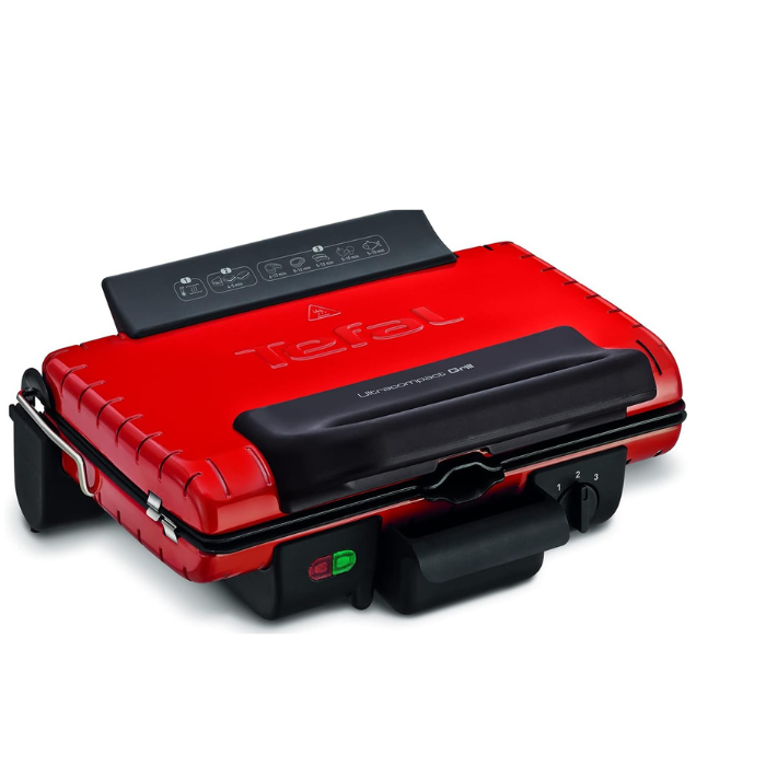 Tefal Ultra Compact Grill, 1700W, Red, Grill barbecue positions