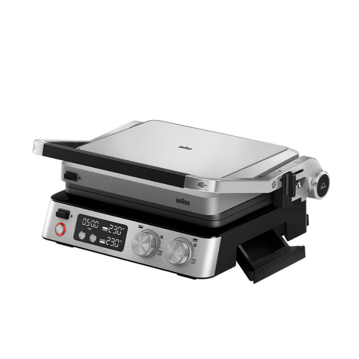 Braun MultiGrill 7 Contact Grill , Black / Silver Stainless Steel, 2000 Watt