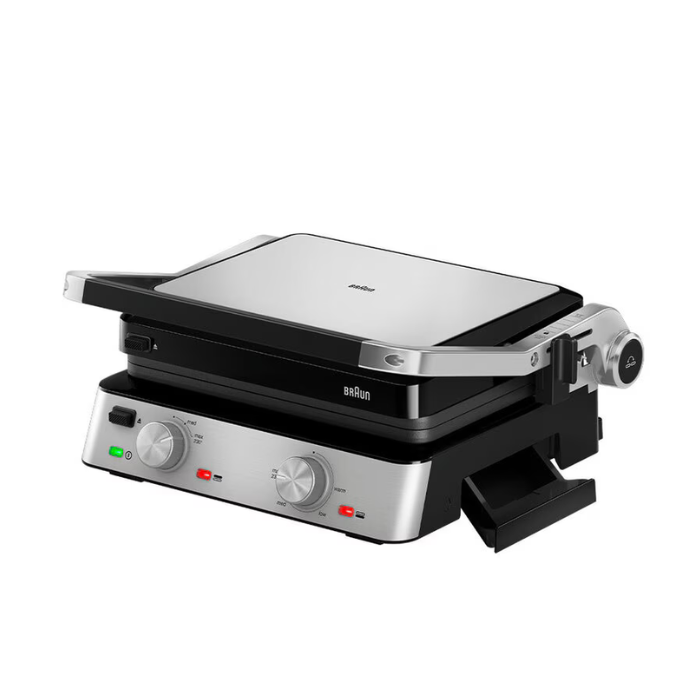 Braun MultiGrill 7 Contact Grill, Black / Stainless Steel, 2000 Watt