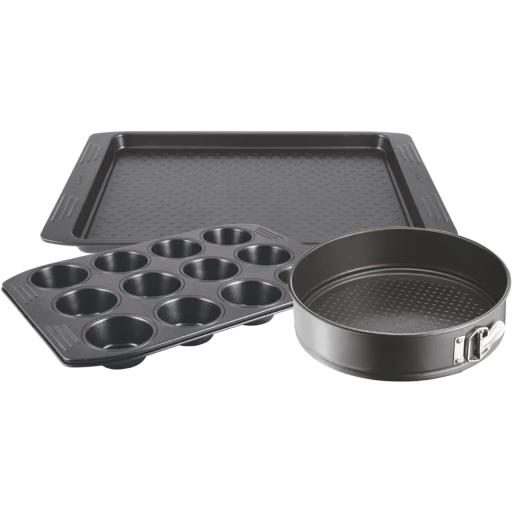 Tefal Easy Grip Bakeware set Easy Grip 3pcs: (Mini Muffins x 12, Baking Tray 29,5x41, Springform 25)