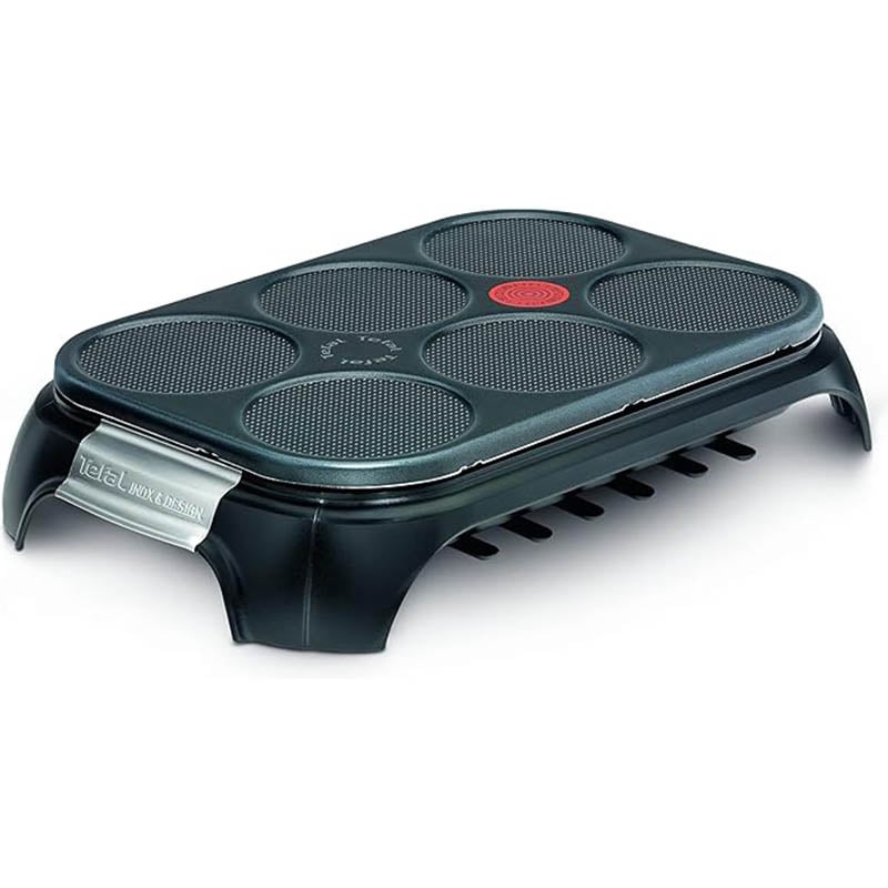 Tefal Crep'Party 6 Neo On/Off, Embossings, Black and Stainless Steel