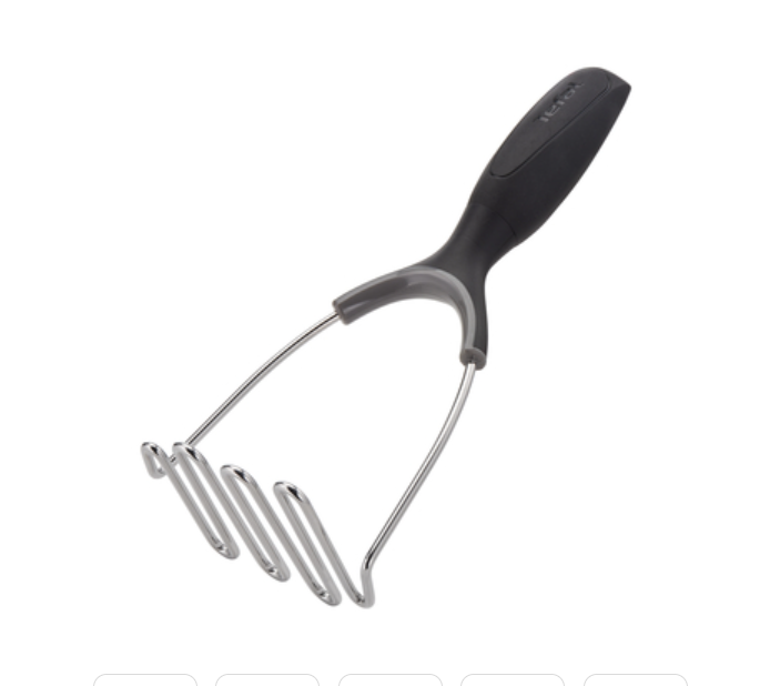 Tefal Comfort Potato Masher in Black, Plastic/Stainless Steel