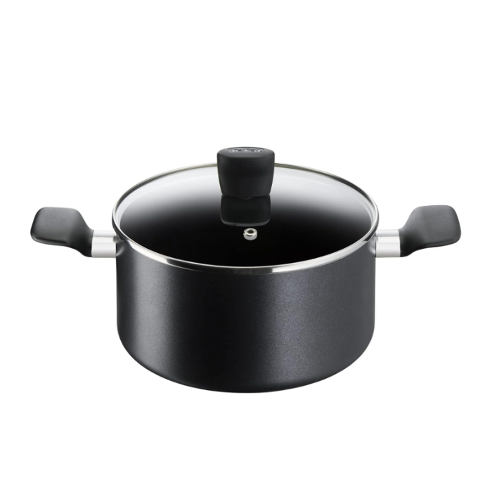 Tefal G6 Super Cook Stewpot 22-30 cm with lid, Nonstick in Black