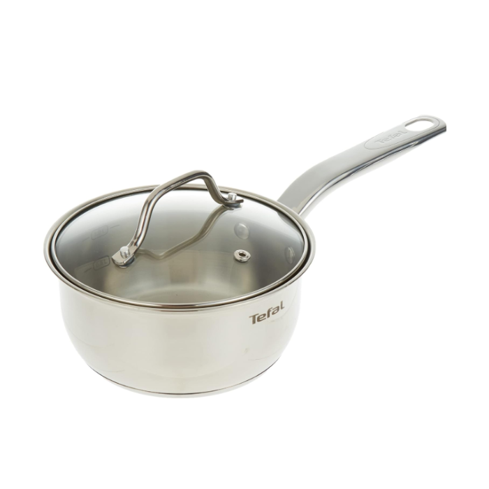 Tefal Intuition G6 Saucepan 16 cm with Glass Lid (1.3L), Stainlesss steel, Induction pot