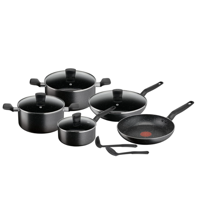 Tefal Dark Stone 11 pcs Non-Stick Cooking Set