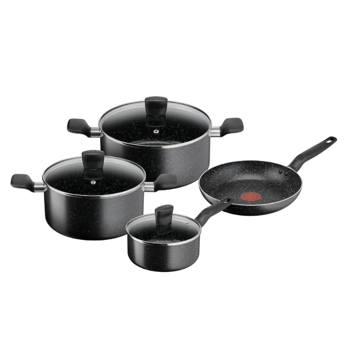 Tefal Dark Stone 7 pcs Non-Stick Cookware Set