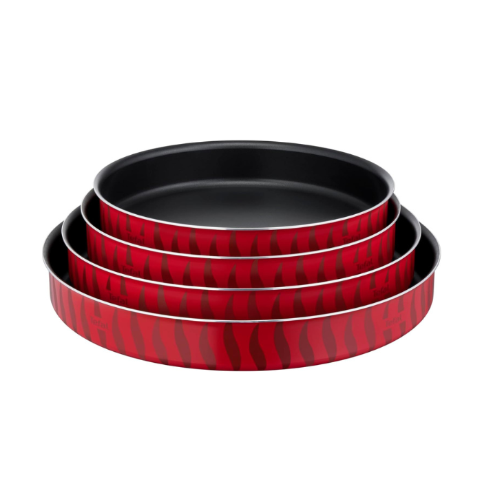 Tefal Baking Pans Non-Stick Coating Aluminum Tempo Flame Ovenware - Set 4 kebbe dishes 28/30/34/38