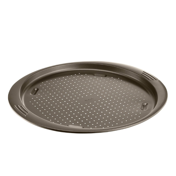 Tefal Easy Grip Pizza Pan, 34cm with Non-Stick Coating in Dark Grey