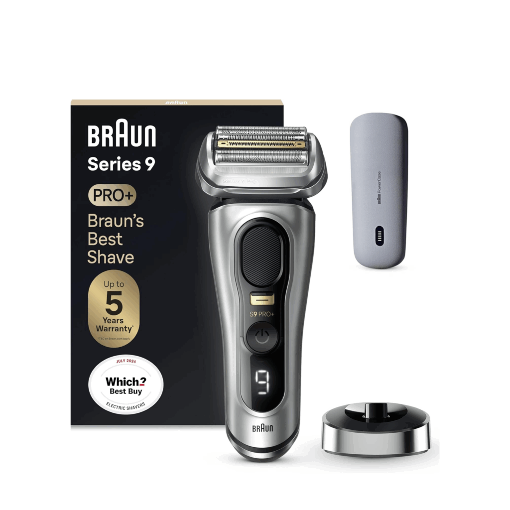 Braun Beard Shaver Series 9 PRO+, 5 Pro Shave Elements & Precision Long Hair Pro Trimmer