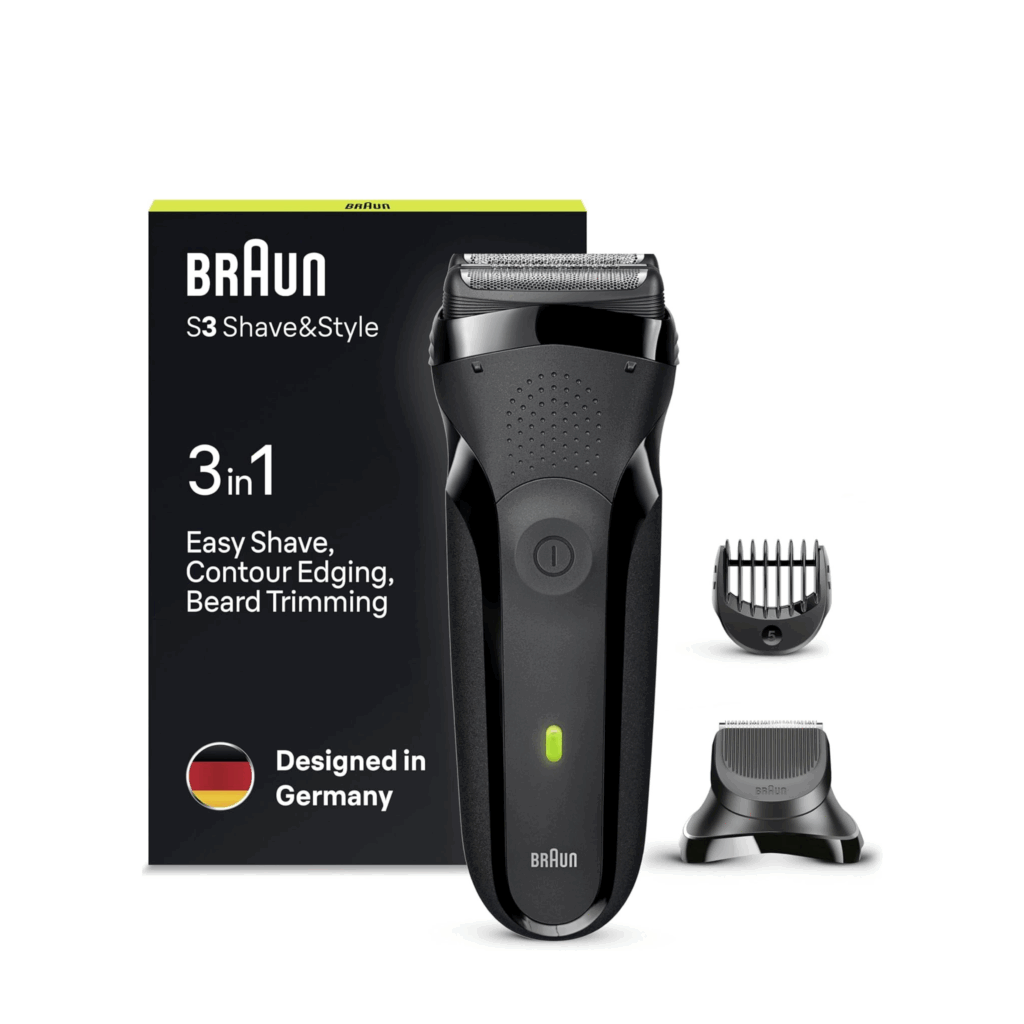 Braun Series 3 Shave&Style Shaver with Trimmer Head and 5 Combs