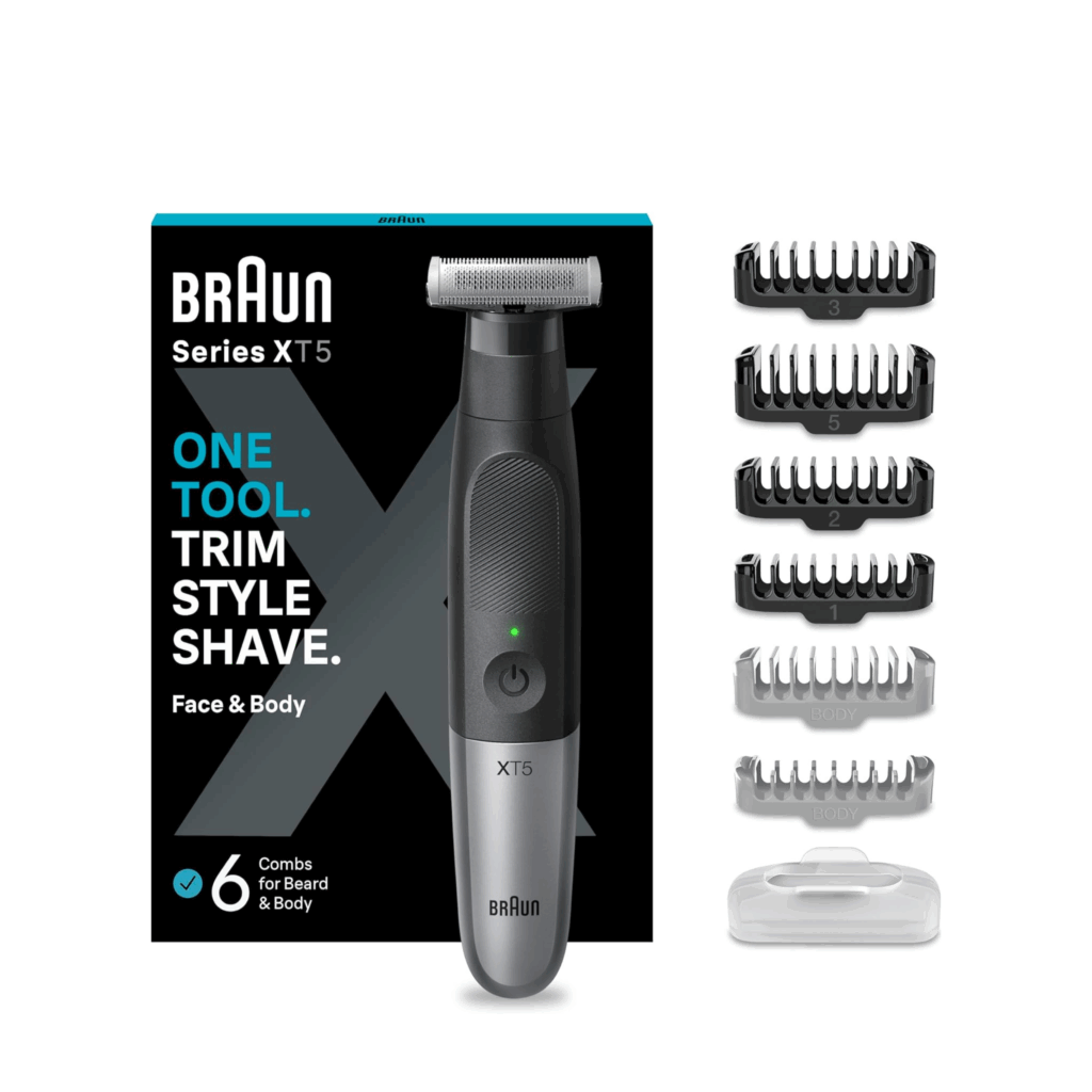 Braun Series XT5 Wet & Dry All in One Trimmer With 6 Attachments and Travel Pouch