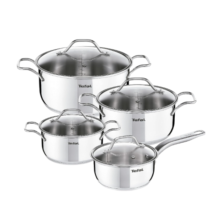 Tefal Intuition G6 SS - Set 8 pcs (Saucepan 16+lid, Stewpot 20/24+lid, Marmite 28+lid)