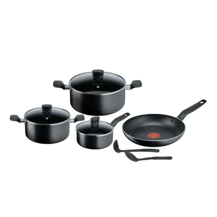 Tefal Dark Stone 9 pcs Non-stick Cooking Set