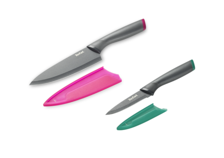 Tefal Fresh Kitchen 2 pc Knives set (Paring Knife 9 cm with Chef Knife 15)