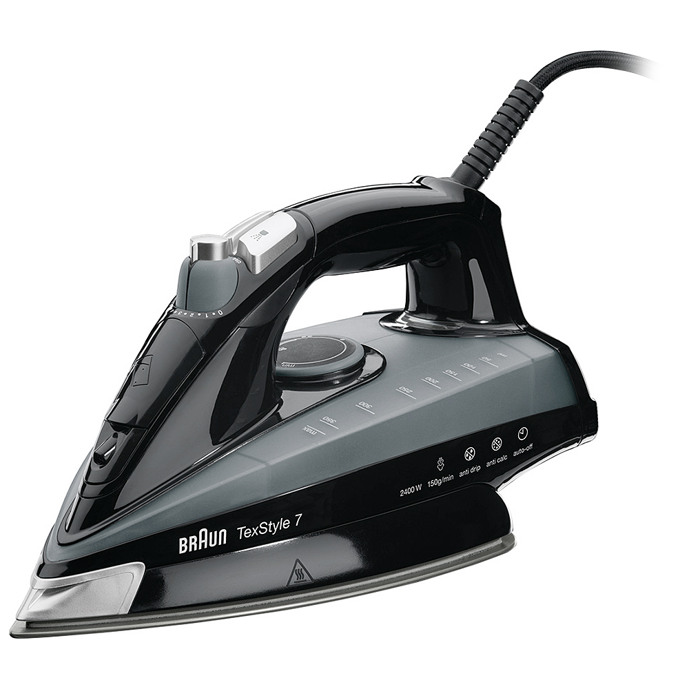 Braun TexStyle 7 Steam Iron, Black, 2400 Watt