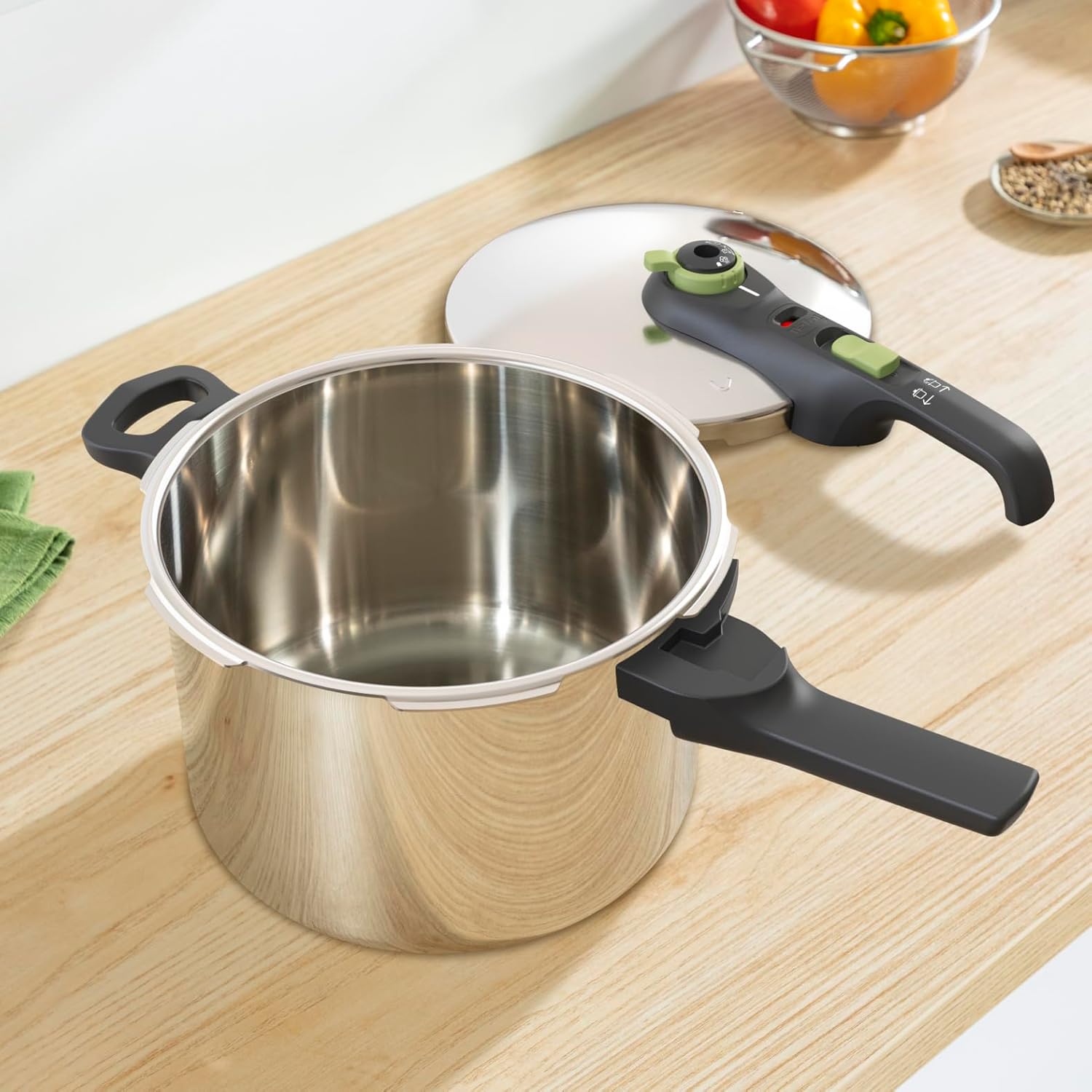Tefal Secure Trendy Pressure Cooker Induction 6 L 2-Step Cooking Regulator - Image 2