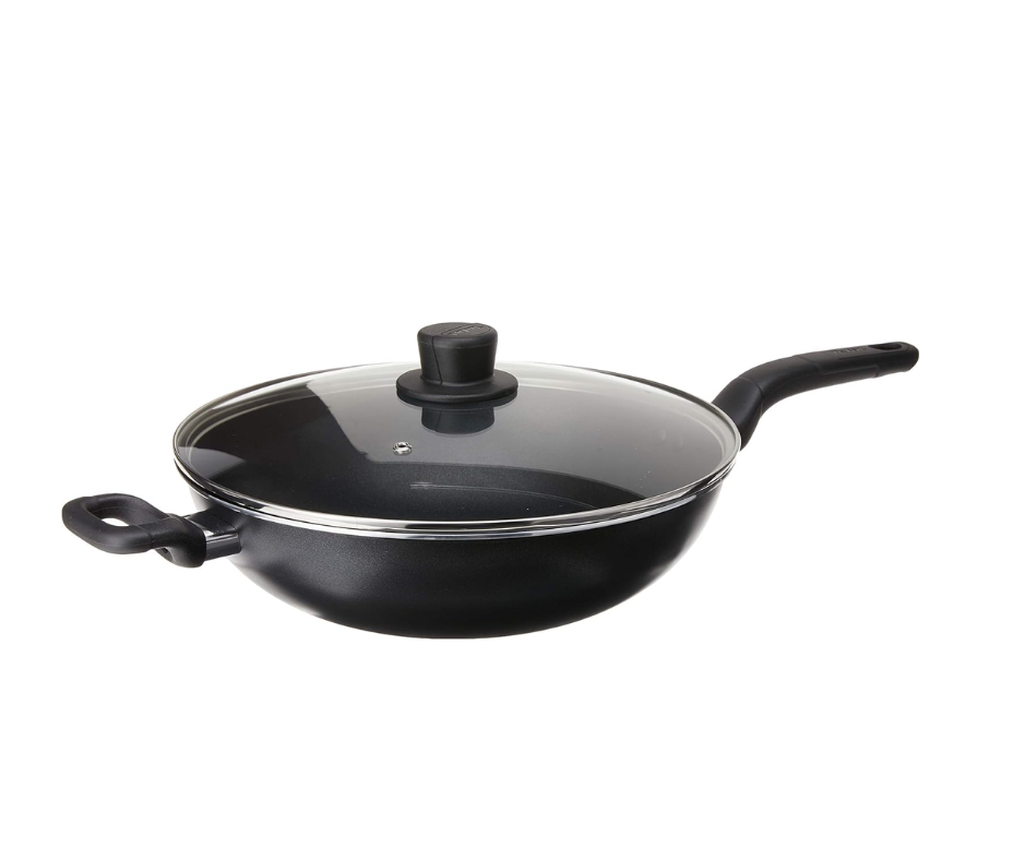 Tefal Cook Easy Wokpan 32/36 cm With Glass Lid Non-Stick Black Thermo-Signal