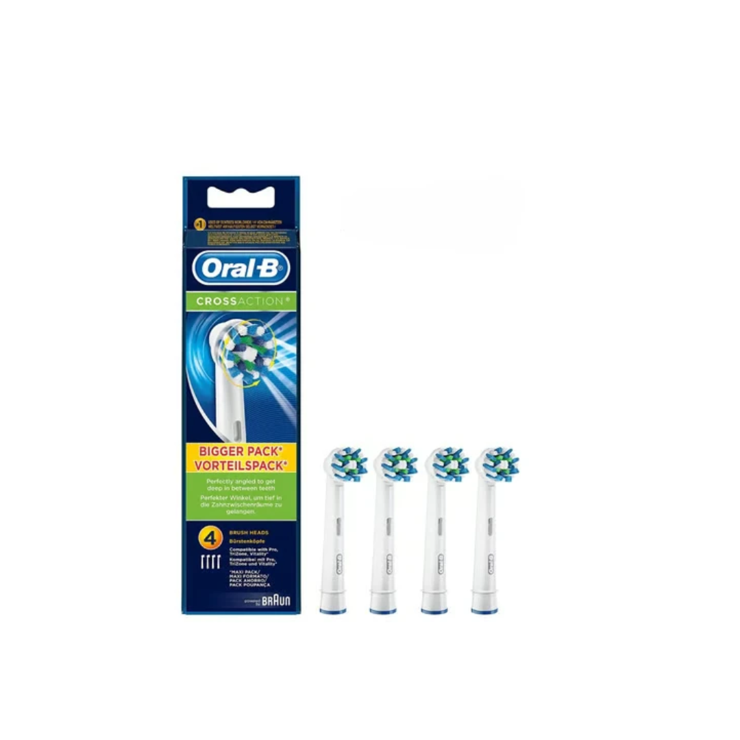 Oral B CrossAction Replacement Brush Heads EB50 - Pack of 4