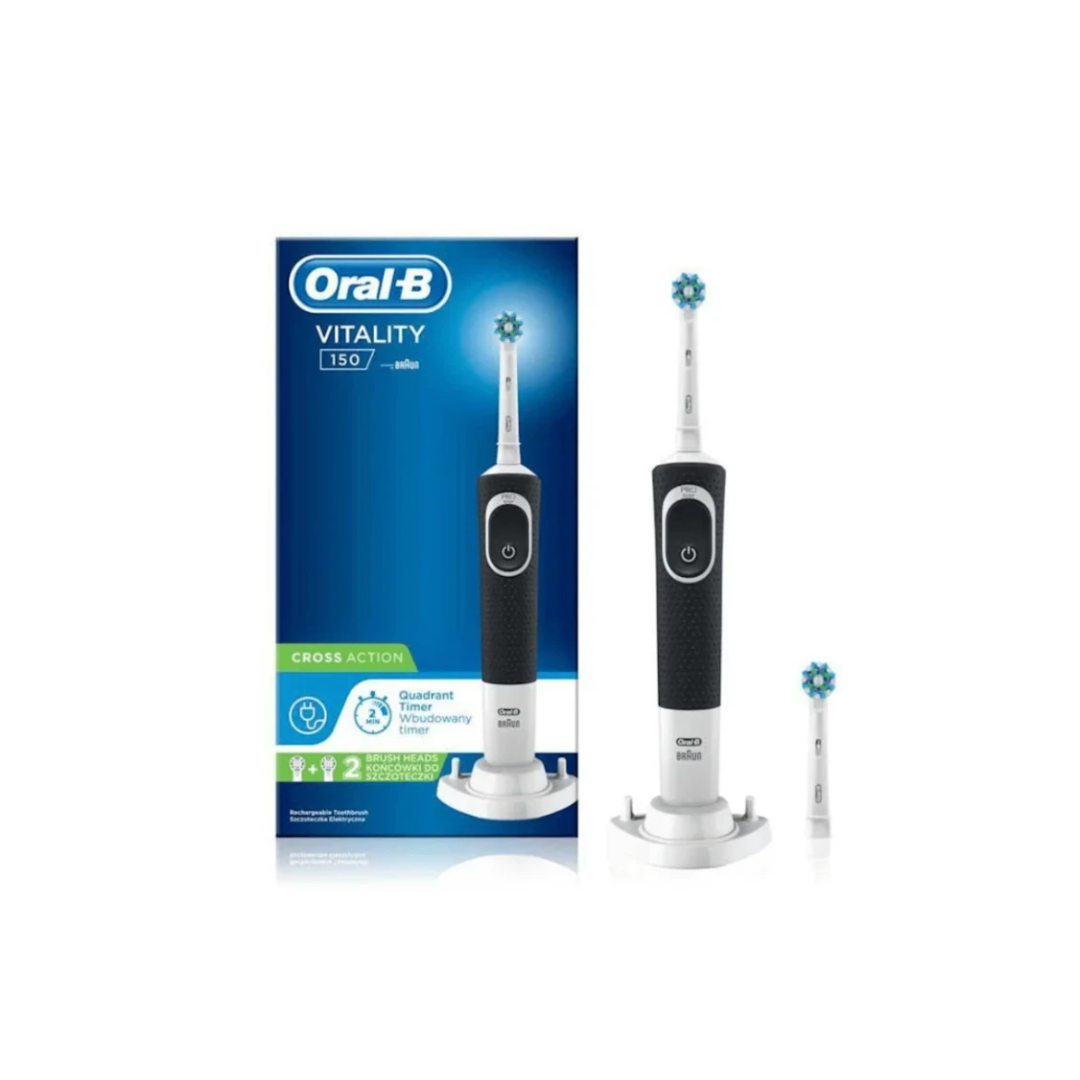 Oral B Vitality 150 CrossAction Black Rechargeable Toothbrush D100.424.1