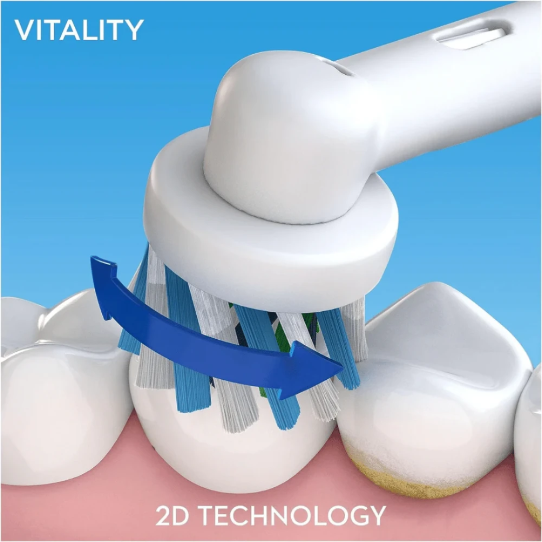 Oral B Vitality 150 CrossAction Black Rechargeable Toothbrush D100.424.1 - Image 2
