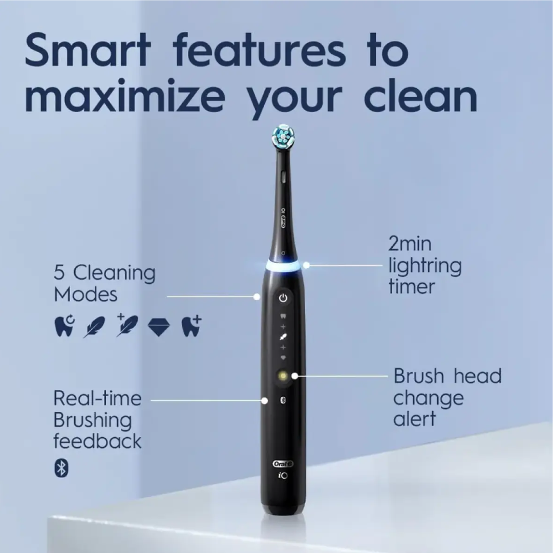 Oral B iO Series 5 Black Electric Toothbrush iO G5.2Q6.2K - Image 2