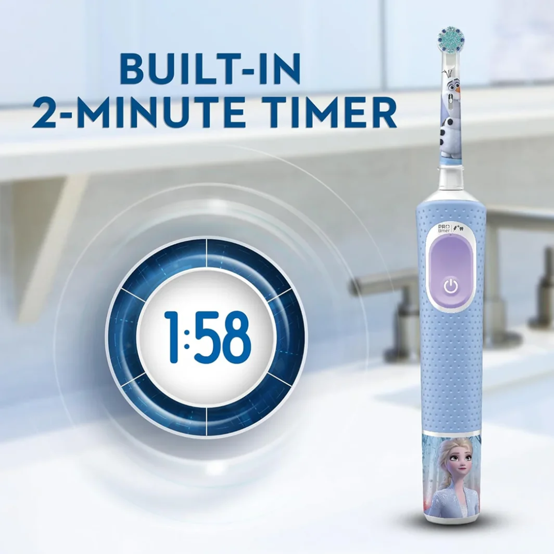 Oral B Kids Frozen Rechargeable Electric Toothbrush D103.413.2K - Image 2
