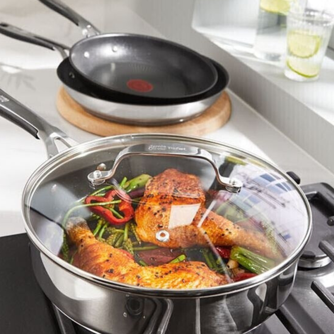 Tefal Jamie Oliver Kitchen Essentials Saute Pan 25 cm with Lid - Image 4