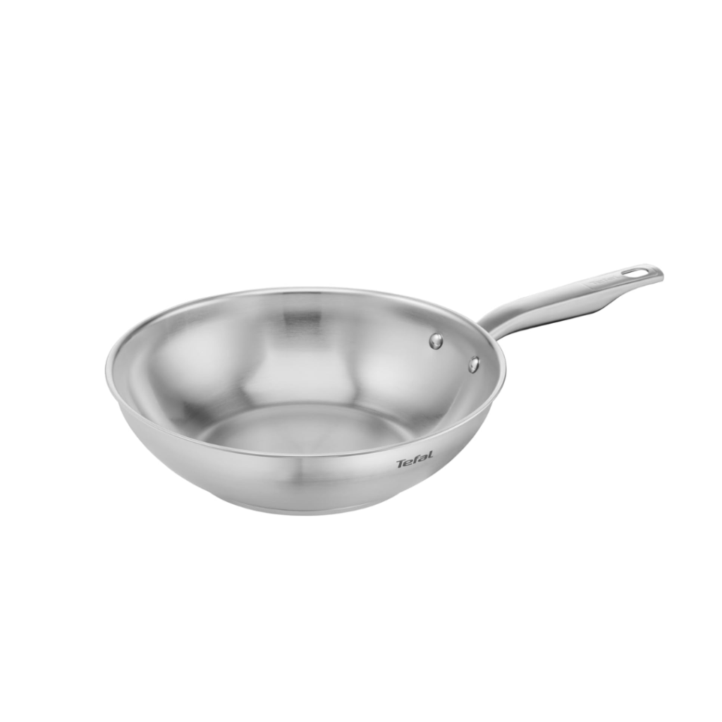 Tefal Virtuoso Stainless Steel Uncoated Wok 28 cm