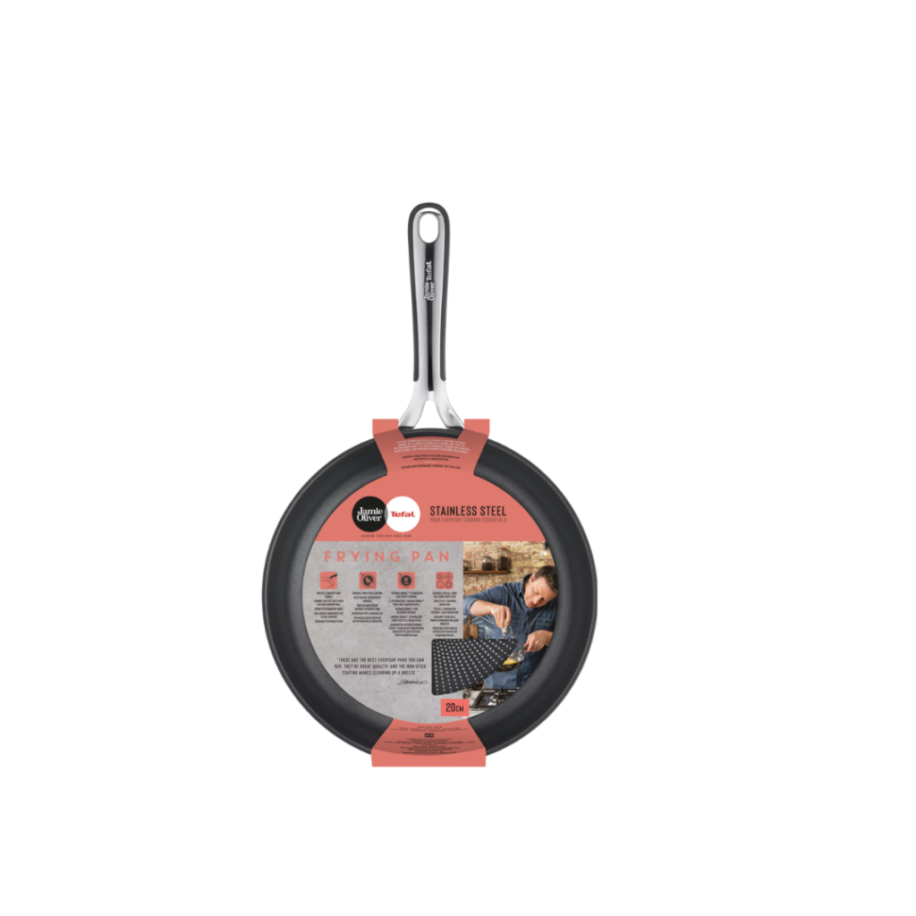 Tefal Jamie Oliver Kitchen Essentials Stainless Steel Frying Pan 20-28 cm
