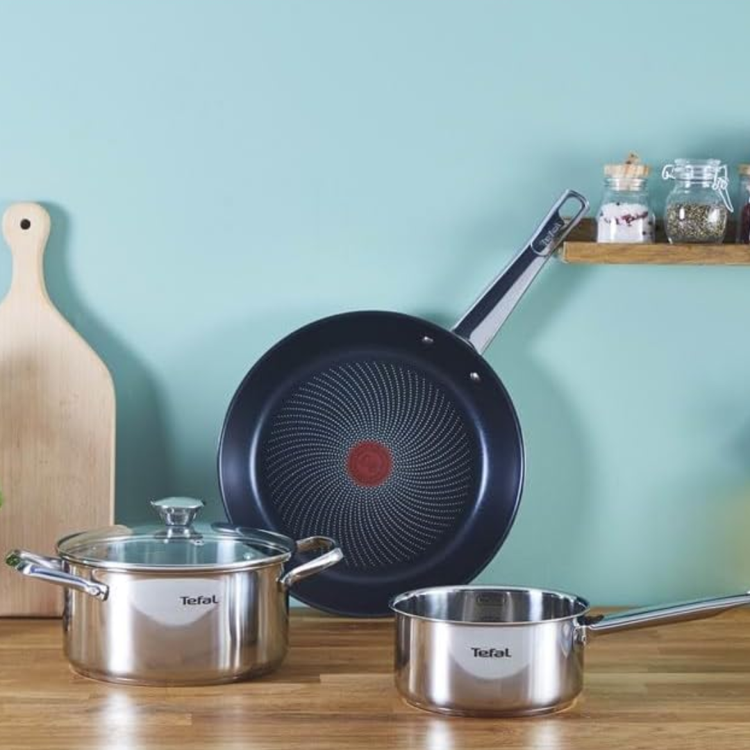 Tefal Cook Eat Stainless Steel 4-Piece Pot and Pan Set - Image 2