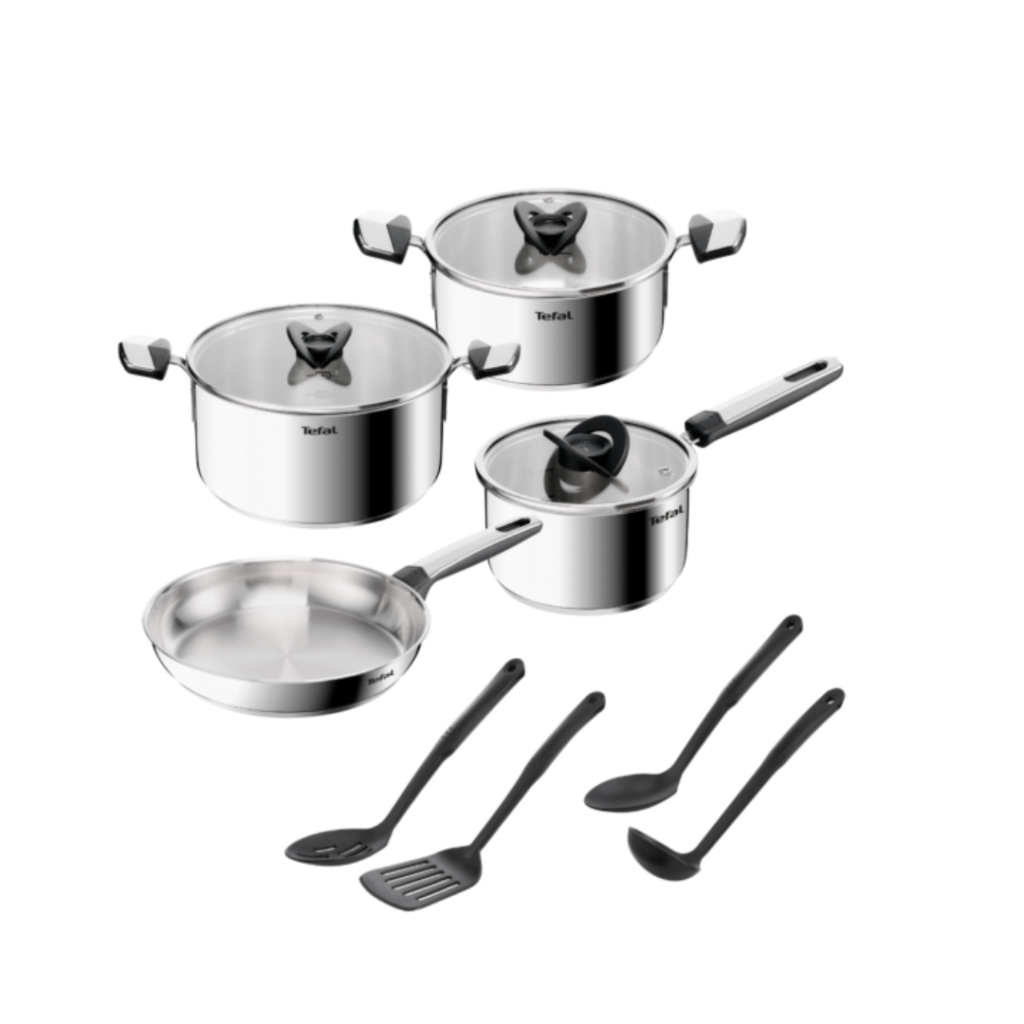 Tefal Emotion+ 11-Piece Stainless Steel Cookware Set