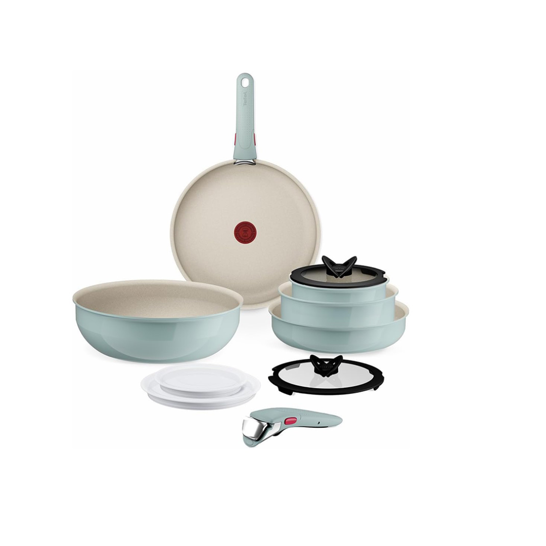 Tefal Ingenio Serenity 11-Piece Cookware Set Eucalyptus