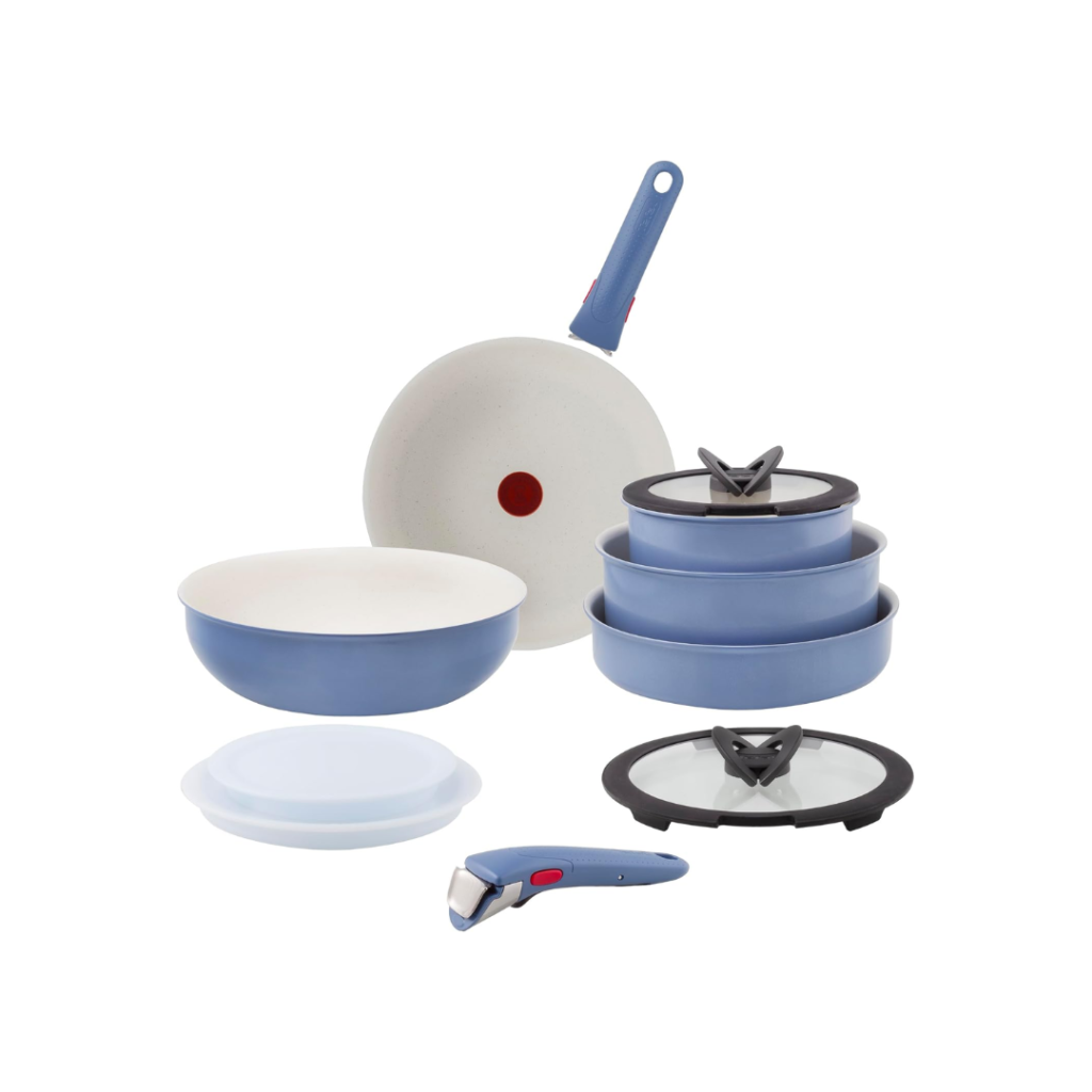 Tefal Ingenio Serenity 11-Piece Cookware Set Blue Salt
