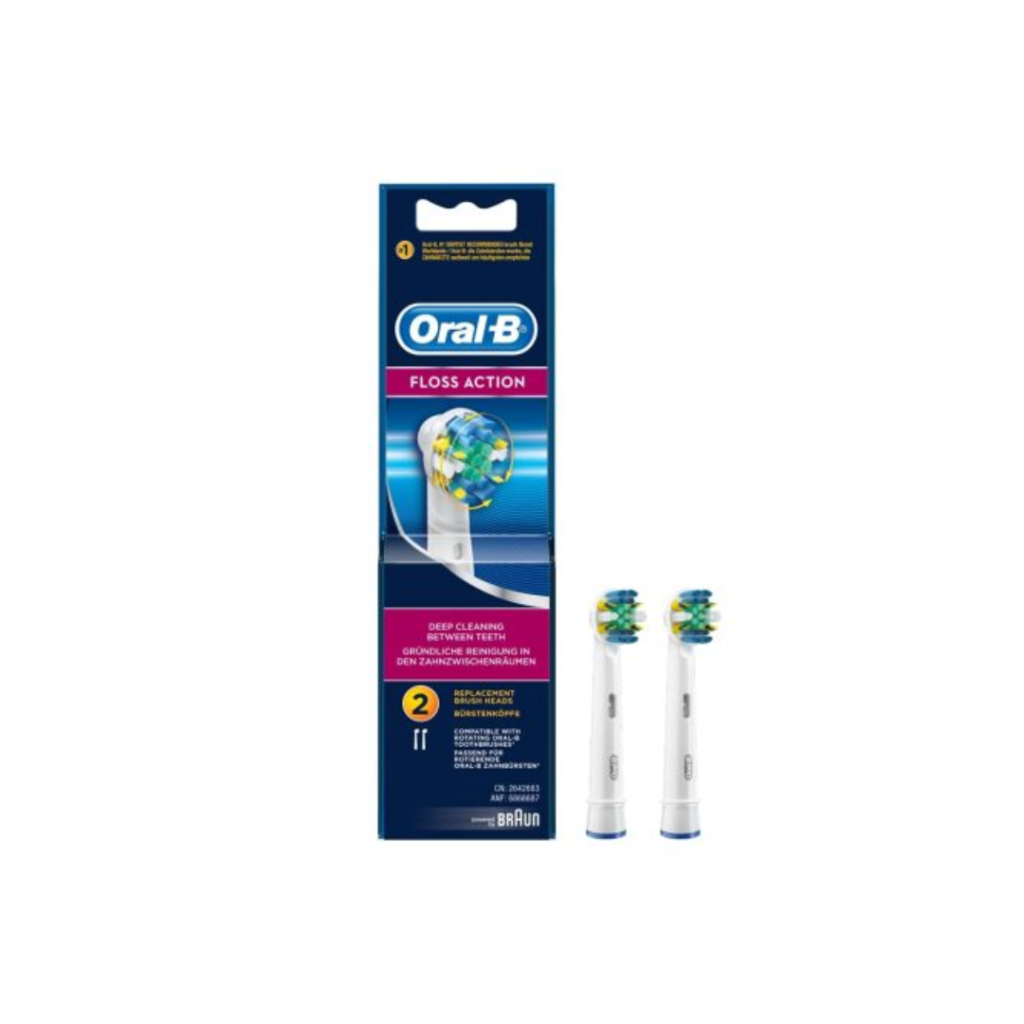 Oral B FlossAction Replacement Brush Heads EB25 - Pack of 2