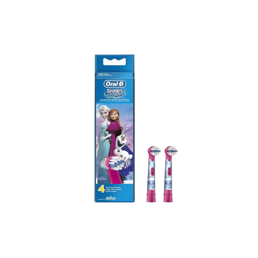 Oral B Kids Frozen Rechargeable Toothbrush with 2 Refill Heads D100.413.2K - Image 2