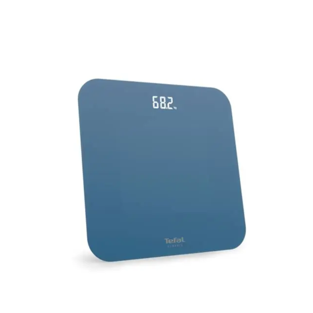 Tefal Classic 3, Bathroom Scale, Easy-To-Read Invisible Screen, 180kg Capacity - Powder Aqua Metal