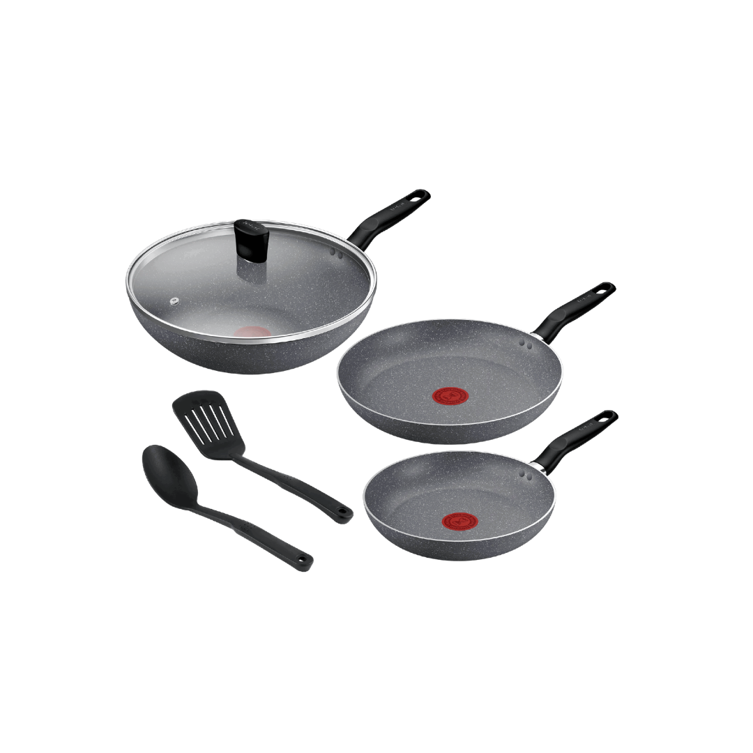 Tefal Natura, Set 6 (Frypan 24/ 28/ Wok 28cv/Spatula*2)