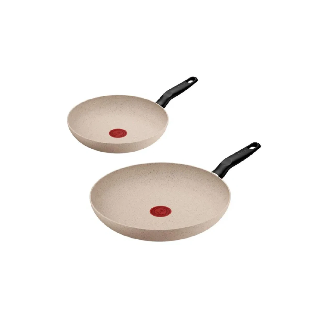 Tefal Essential Beige Frypan Set 2 pcs (Frypan 24/28 cm)