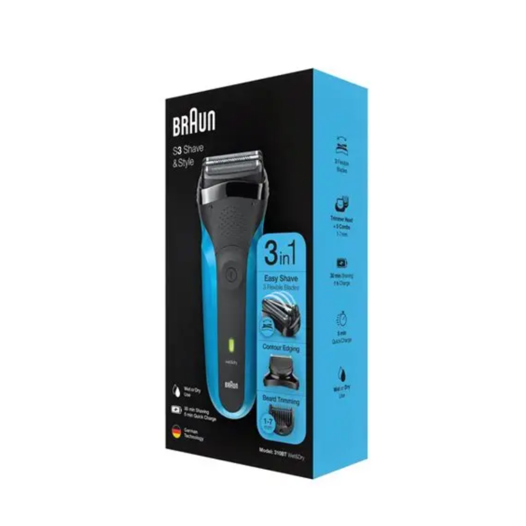 Braun Series 3 Wet & Dry Electric Shaver & Beard Trimmer 310BT