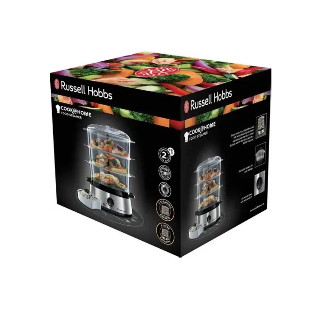 Russell Hobbs 3-Tier Food Steamer 800W, 9L 19270-56 - Image 2