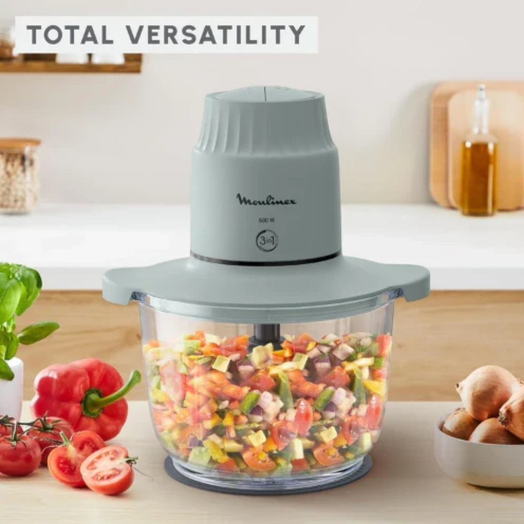 Moulinex Mini Chopper 500W 1L with Glass Bowl DJ603127 - Image 3